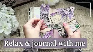 Relaxing ASMR Junk Journal | 🌿 Purple Garden Aesthetic + Creative Journal Ideas