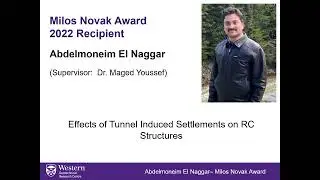 Abdelmoneim El Naggar 2022 Recipient of the Milos Novak Award