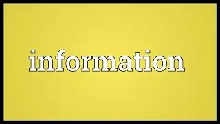 Information Meaning