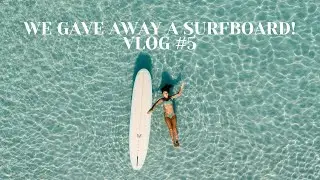 SUNRISE SURFING IN HAWAII & WE GAVE AWAY A SURFBOARD! - VLOG #5