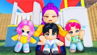 RUMI STARTS A K-POP FAMILY WITH BABY DEMON TRIPLETS IN ROBLOX! (Kpop Demon Hunters)