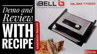 Demo and Review of iBELL SM 1700G Sandwich Maker  with Recipe of Cheesy Veg Sandwiches
