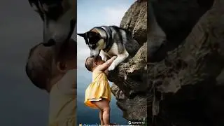 Our Loyal Guardian Dog #shortsvideo #dog #baby #cute #guardian #ai #animals #dogai #animalrescue