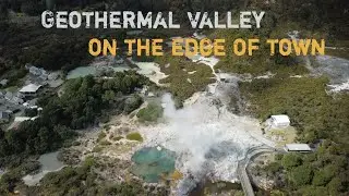 Rotorua New Zealand Geothermal Valley on the edge of town Te Puia  in 4K 🇳🇿