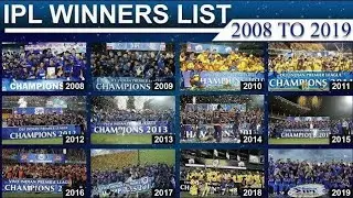 All ipl winners list from 2008 to 2019