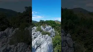 Rocky Peak in Croatia, drone flight