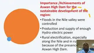 FACTORS THAT FAVORED THE CONTRACTION OF ASWAN HIGH DAM AND IT'S ACHIEVEMENTS LESSON 9