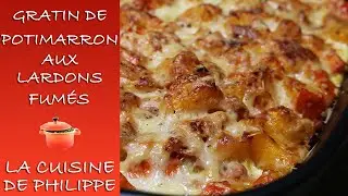 Gratin de potimarron aux lardons fumés 😋 La recette fondante et ultra gourmande !