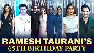 WATCH: Celebs at Ramesh Taurani&rsquo;s 65th birthday bash | Amir Khan | Sonu Nigam | Varun | Mrunal