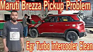 Maruti Brezza Ka pick up and black smoke problem /low Pickup problem/Egr Turbo  clean #marutibrezza