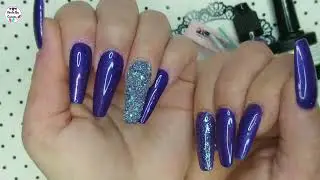 Shemodern sheer purple sparkle and Charlie's nail art pixie dust glitter
