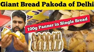 The Giant Panner bread Pakoda of Delhi | Biggest Bread in India at Gopal Sweets, Kamla Nagar, Delhi
