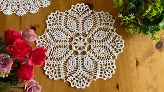 （編み図付き）レース編みドイリーの編み方！｜How to crochet doily (Pattern)