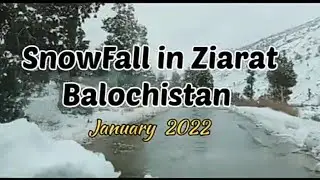 #snowfall in #Ziarat | 17th January 2022 | Trees Snow Mountains | Heavy Snowfall | 124 KM Quetta