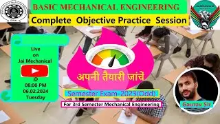 Complete Practice Objective  Session  ||  BME || 3rd Semester ME || SBTE Exam -2023 || Gaurav Sir