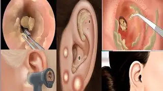 Satisfying Ear cleaning Therapy |ASMR pimple,  blackhead removal animation