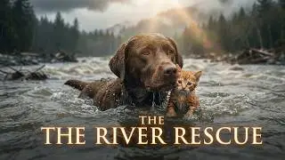 The River Rescue &ndash; Heartwarming Dog Saves Kitten in Raging Flood | Emotional Short Film