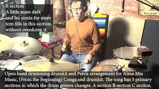 C. RODRIGUEZ, OPEN HAND DRUMMING STYLES. DRUMKIT AND CONGA COMBO.
