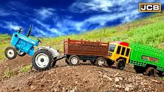 jcb Loading Mud ford Tractor Trolly Tipper Truck Tractor Video Mini Vehicle Kids Video mr india toy