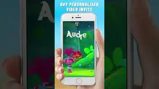 Trolls Birthday Invitation video with photo at $12