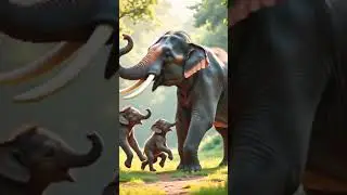 Cute Elephant walking #ElephantAnimation #AIAnimation #ViralShorts #TrendingVideo #YouTubeShorts