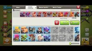 clash of clans: goblins obsidian tower attack with two heroes