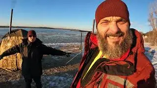 Баня Палатка в -18 Мороза! Нагреется?