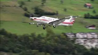 Pilatus PC12  Irish Air Corps takeoff at Buochs Airport