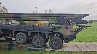 French army Sprat (Systeme de Pose de Rapide de Travures) assault bridge seen at Celtic Uprise 2024.