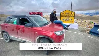 1st ever Vitara Breeza to reach Umling La pass| Highest Motorable road in the world| #marutisuzuki