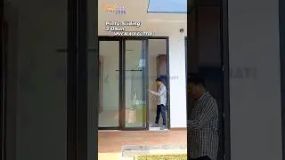 Pintu Sliding 3 Daun | uPVC Black Glitter | Alam Sutera Project #alamsutera #blackdoor #sliding