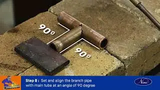 T joint of copper pipe of 1/ 2 inch and of length 75mm - Simplified| NIMI | DIGITAL | PUNJABI |
