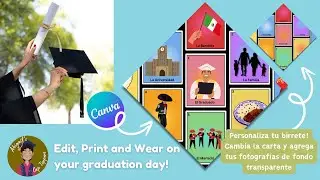 Create a Loteria Cap Design on Canva for free! (template included)🎓| A B I G A I L🌻