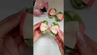 Beautiful hair bow tutorial step by step| Easy grosgrain ribbon bow tutorial for beginners #shorts