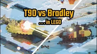 T-90 vs Bradley, Ukraine War Recreated with Lego Micro Tanks