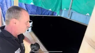 Sleeper built koi pond fibreglassing
