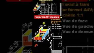 orthogonal projection in industrial drawing, technical drawing, indiamaroo movies