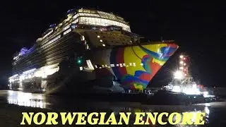NORWEGIAN ENCORE verl&auml;sst Meyerwerft Papenburg - Ems-&Uuml;berf&uuml;hrung 30.09.2019