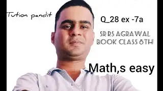 #youtube #rsaggarwal_math_solution #exercise7a #class8th #question28