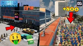 Se puede EXPRIMIR A LA POBLACIÓN con el transporte público? - Cities Skylines Experimentos