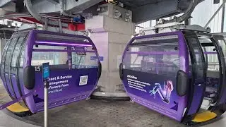 I F S Cloud Cable Car over The Thames, From Docklands to the 02 Arena on the London Gondola Ride