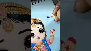 hare krishna ji &hearts;️ #art #parjapatisurajart #shorts #exploreshorts
