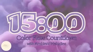 15 Minute Cozy Classroom Timer | Color Flow Countdown with Ambient Music