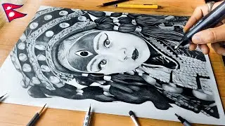 Drawing Kumari - Living Goddess of Nepal &hearts;️