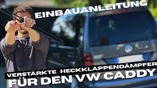 Einbau der verst&auml;rkten Heckklappend&auml;mpfer / Gasdruckfedern am VW Caddy Camper z.B. f&uuml;r Fahrradtr&auml;ger
