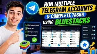 Как управлять несколькими аккаунтами Telegram и выполнять задачи с помощью BlueStacks (Руководств...