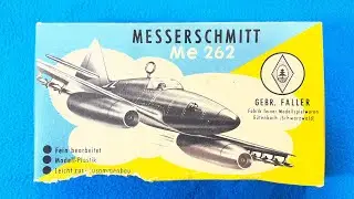 Faller 1956 Messerschmitt Me-262 Vintage Model Airplane Kit Review Unboxing 