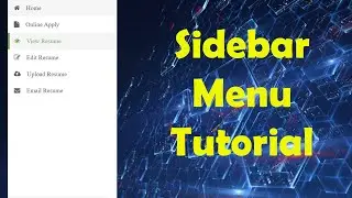 How to Create Vertical Navigation Bar Using HTML and CSS || Sidebar Menu Tutorial