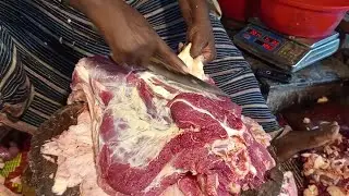 Amazing Fastest Workers Meat Cutting Skills, Best Beef Slicing Knife tricks, How to Cutting cow meat