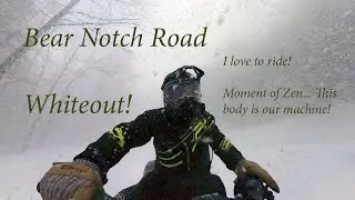Whiteout on Bear Notch Road riding the skidoo